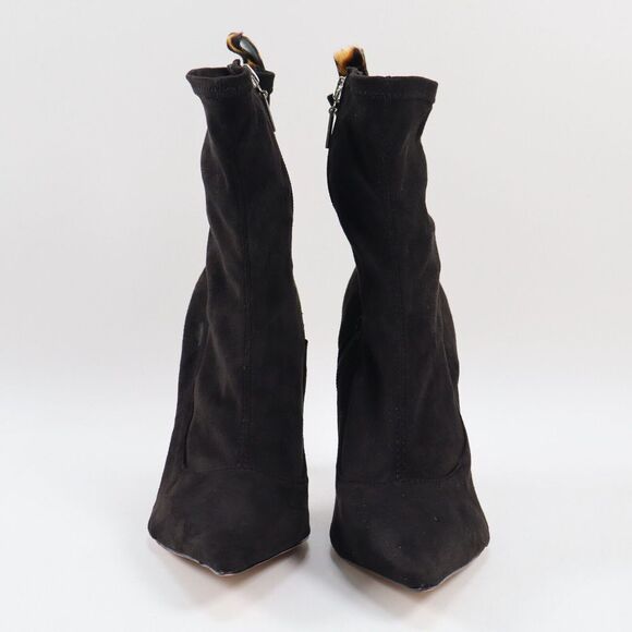 🔥SCHUTZ Benine Black Suede Pointed Toe Bootie Leopard Print 8US/38EU MSRP$198🔥 - Picture 3 of 9